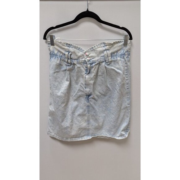 Dirty Dancing Light Wash Belted Jean Skirt - Picture 1 of 2